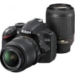Nikon デジタル一眼レフカメラ D3200 200mmダブルズームキット 18-55mm/55-200mm付属 ブラック D3200WZ200BK