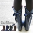 バックリボン付レインブーツ　plonger ribbon　（プロンジェ　リボン）シークレットソール入りのぺたんこラバーシューズ長靴 rain boots レインシューズ